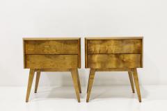  Edmond J Spence Edmond Spence Wavy Front Nightstands in Birch - 3291315