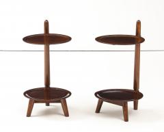  Edmund J rgensen Two Danish two tier side tables produced by Edmund J rgensen Circa 1960s - 4227469