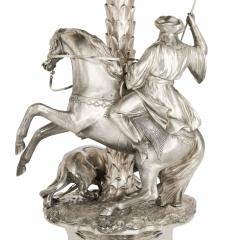  Edward Barnard Sons English silver Orientalist and equestrian centrepiece by Edward Barnard Sons - 4448573