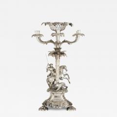  Edward Barnard Sons English silver Orientalist and equestrian centrepiece by Edward Barnard Sons - 4448674