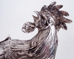  Edward Barnard Sons Pair of Barnard Barnyard Sterling Silver Fancy Fowl 1965 - 3987082