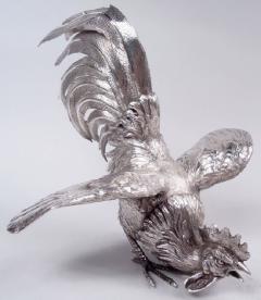  Edward Barnard Sons Pair of Barnard Barnyard Sterling Silver Fancy Fowl 1965 - 3987086