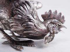  Edward Barnard Sons Pair of Barnard Barnyard Sterling Silver Fancy Fowl 1965 - 3987090