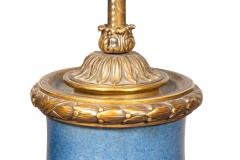  Edward F Caldwell Co Caldwell Lighting Chinese Powder Blue Porcelain Table Lamp With Caldwell Fittings - 4506994