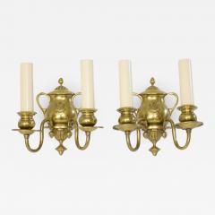  Edward F Caldwell Co Caldwell Lighting Early 20th Century Traditional E F Caldwell Brass Sconces a Pair - 2015547