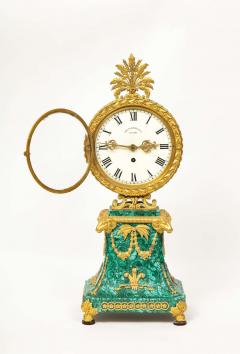  Edward F Caldwell Co Caldwell Lighting Edward F Caldwell An Extremely Fine and Rare Ormolu Mounted Malachite Clock - 2138280