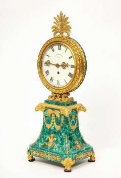  Edward F Caldwell Co Caldwell Lighting Edward F Caldwell An Extremely Fine and Rare Ormolu Mounted Malachite Clock - 2138285