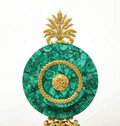  Edward F Caldwell Co Caldwell Lighting Edward F Caldwell An Extremely Fine and Rare Ormolu Mounted Malachite Clock - 2138287