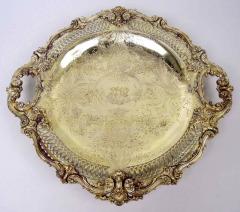  Edward F Caldwell Co Caldwell Lighting Fancy American Victorian Classical Gilt Sterling Silver Cake Plate - 4533373