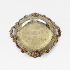 Edward F Caldwell Co Caldwell Lighting Fancy American Victorian Classical Gilt Sterling Silver Cake Plate - 4534117