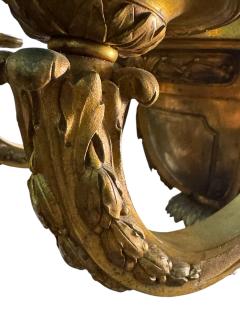  Edward F Caldwell Co Caldwell Lighting MAGNIFICIENT ANTIQUE DORE BRONZE CHERUB AND LION HEAD CHANDELIER - 4405753