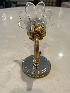  Edward F Caldwell Co Caldwell Lighting MIRRORED GLASS MEDALLION GILT BRONZE GLASS FLOWER ART DECO SCONCES - 2807440