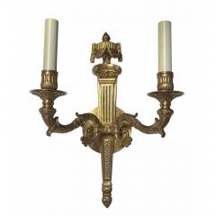 Edward F Caldwell Co Caldwell Lighting Pair of 19c Style Neoclassical Two Light Wall Sconces - 4715783