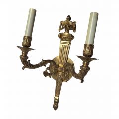  Edward F Caldwell Co Caldwell Lighting Pair of 19c Style Neoclassical Two Light Wall Sconces - 4715784