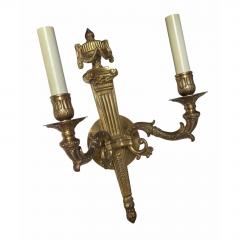  Edward F Caldwell Co Caldwell Lighting Pair of 19c Style Neoclassical Two Light Wall Sconces - 4715785