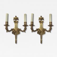  Edward F Caldwell Co Caldwell Lighting Pair of 19c Style Neoclassical Two Light Wall Sconces - 4716746