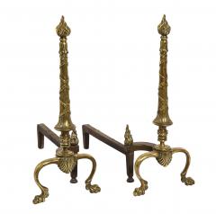  Edward F Caldwell Co Caldwell Lighting Pair of Bronze Andirons - 2096854