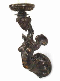  Edward F Caldwell Co Caldwell Lighting Pair of Caldwell Italian Renaissance Style Figural Brass Wall Sconces - 1459401