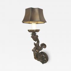  Edward F Caldwell Co Caldwell Lighting Pair of Caldwell Italian Renaissance Style Figural Brass Wall Sconces - 1462336