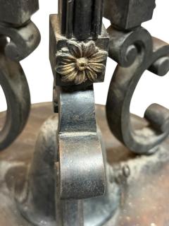  Edward F Caldwell Co Caldwell Lighting SUPERB PAIR OF PATINATED BRONZE FIGURAL BRASS RAM HEAD NEOCLASSICAL TORCHIERES - 4439078