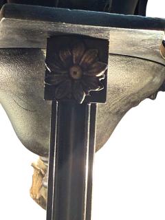  Edward F Caldwell Co Caldwell Lighting SUPERB PAIR OF PATINATED BRONZE FIGURAL BRASS RAM HEAD NEOCLASSICAL TORCHIERES - 4439079