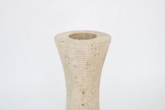  Egidio Di Rosa Pier Alessandro Giusti PIER ALESSANDRO GIUSTI AND EGIDIO DI ROSA FOR UP UP TRAVERTINE VASE ITALY C1970 - 2031428