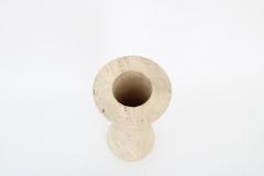  Egidio Di Rosa Pier Alessandro Giusti PIER ALESSANDRO GIUSTI AND EGIDIO DI ROSA FOR UP UP TRAVERTINE VASE ITALY C1970 - 2031432