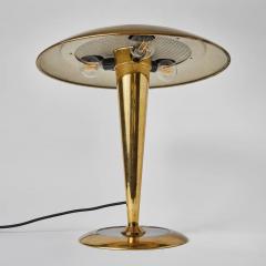 Egoluce Rare Egoluce Brass Glass Table Lamp with Original Manufacturers Label - 2563064
