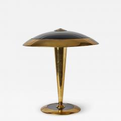  Egoluce Rare Egoluce Brass Glass Table Lamp with Original Manufacturers Label - 2565884