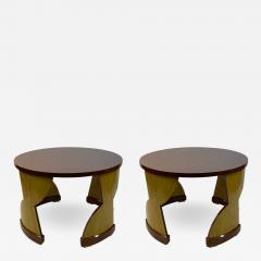  Eillen Gray MODERNIST PAIR OF TABLES IN THE MANNER OF EILEEN GRAY - 1962765