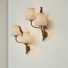  Einar B ckstr ms Einar B ckstr m pair of two light wall lights 1940s - 4818877