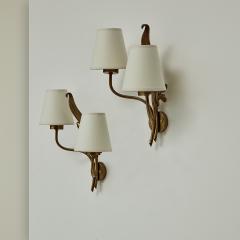  Einar B ckstr ms Einar B ckstr m pair of two light wall lights 1940s - 4818879