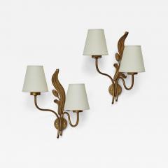  Einar B ckstr ms Einar B ckstr m pair of two light wall lights 1940s - 4818965