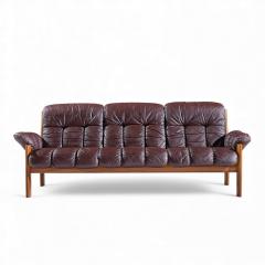  Ekornes ASA Ekornes Mid Century Norwegian Teak and Leather Montana Sofa - 4424983