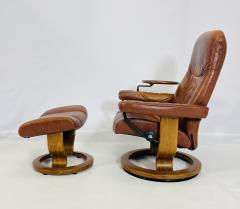  Ekornes Stressless Consul Lounge Chair Ottoman With Tray by Ekornes Stressless Norway 1980s - 4122844
