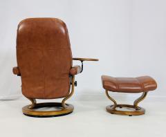  Ekornes Stressless Consul Lounge Chair Ottoman With Tray by Ekornes Stressless Norway 1980s - 4122847