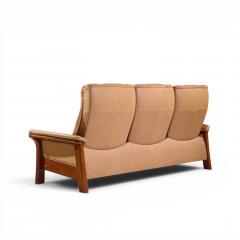  Ekornes Stressless Ekornes Stressless Mid Century Buckingham Leather Reclining Sofa - 4683839