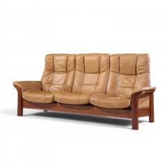  Ekornes Stressless Ekornes Stressless Mid Century Buckingham Leather Reclining Sofa - 4683841