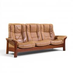  Ekornes Stressless Ekornes Stressless Mid Century Buckingham Leather Reclining Sofa - 4683884