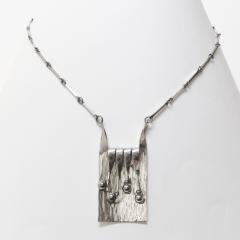  Eksjo Scandinavian Modern Silver Necklace and Pendant by Eksjo - 596966