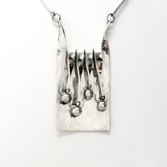  Eksjo Scandinavian Modern Silver Necklace and Pendant by Eksjo - 596968