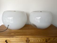  Eleanore Peduzzi Riva Space Age Pair of Vacuna Murano Glass Lamps by Artemide Italy 1968 - 2869218