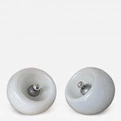  Eleanore Peduzzi Riva Space Age Pair of Vacuna Murano Glass Lamps by Artemide Italy 1968 - 2879452