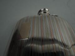  Elgin American Mfg Co Antique American Art Deco Sterling Silver 14k Gold Flask - 3762064