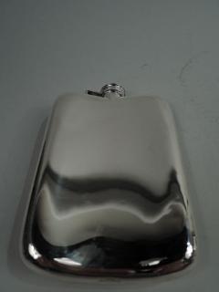  Elgin American Mfg Co Antique American Art Deco Sterling Silver 14k Gold Flask - 3762075