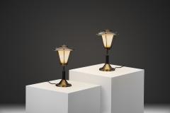  Elidus Pair of Model 602 Brass Table Lamps by Elidus Sweden ca 1940s - 4617161