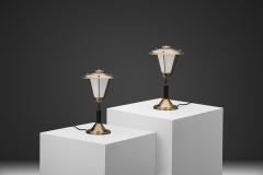  Elidus Pair of Model 602 Brass Table Lamps by Elidus Sweden ca 1940s - 4617285