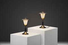  Elidus Pair of Model 602 Brass Table Lamps by Elidus Sweden ca 1940s - 4617288