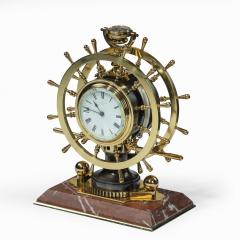  Elkington Co A Victorian brass novelty clock by Elkington Co - 2341115