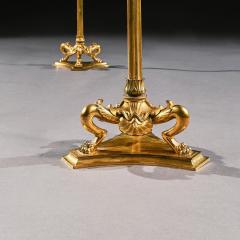  Elkington Co ELEGANT PAIR OF 19TH CENTURY GILT BRASS CANDELABRA BY ELKINGTON CO - 1840552